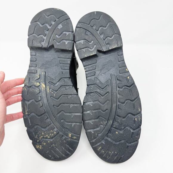 Red Wing Black Leather Steel Toe Safety Boots Men's Size 9.5 Lace Up Made in USA - Picture 7 of 9